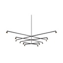 Austere-Chandelier 2Y RS16 NICKEL / L.750 + L.750 / WHITE powercord & SILVER steelcable (Driver, Base, Canopy & Cover EXCL.)12x 634LM 2700K CRI93 IP50