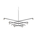 Austere-Chandelier 3X RF75 BLACK / L.250 + L.500 + L.750 (Driver, Base, Canopy & Cover EXCL.)12x 634LM 2700K CRI93 IP50