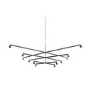 Austere-Chandelier 3X RL79 BRASS / L.250 + L.500 + L.750 / BLACK powercord & steelcable (Driver, Base, Canopy & Cover EXCL.)12x 634LM 2700K CRI93 IP50