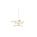 Austere-Chandelier 3X RS16 BRASS / L.250 + L.500 + L.750 / BLACK powercord & steelcable (Driver, Base, Canopy & Cover EXCL.)9x 634LM 2700K CRI93 IP50