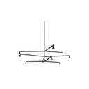 Austere-Chandelier 3Y RF100 NICKEL / L.250 + L.500 + L.750 (Driver, Base, Canopy & Cover EXCL.)9x 634LM 2700K CRI93 IP50