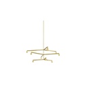 Austere-Chandelier 3Y RF75 BLACK / L.250 + L.250 + L.500 (Driver, Base, Canopy & Cover EXCL.)9x 634LM 2700K CRI93 IP50