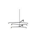 Austere-Chandelier 3Y RF75 NICKEL / L.250 + L.500 + L.500 (Driver, Base, Canopy & Cover EXCL.)9x 634LM 2700K CRI93 IP50