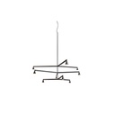 Austere-Chandelier 3Y RL79 BRASS / L.250 + L.250 + L.500 / BLACK powercord & steelcable (Driver, Base, Canopy & Cover EXCL.) 9x 634LM 2700K CRI93 IP50