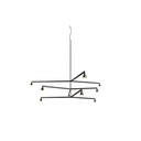 Austere-Chandelier 3Y RL79 BRASS / L.250 + L.500 + L.750 / BLACK powercord & steelcable (Driver, Base, Canopy & Cover EXCL.) 9x 634LM 2700K CRI93 IP50