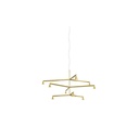 Austere-Chandelier 3Y RS16 BLACK / L.250 + L.250 + L.500 / BLACK powercord & steelcable (Driver, Base, Canopy & Cover EXCL.) 9x 634LM 2700K CRI93 IP50