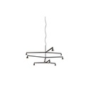 Austere-Chandelier 3Y RS16 BRASS / L.250 + L.250 + L.500 / BLACK powercord & steelcable (Driver, Base, Canopy & Cover EXCL.) 9x 634LM 2700K CRI93 IP50
