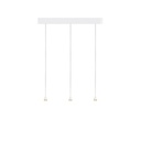 Austere-Chandelier 3Y RS16 NICKEL / L.500 + L.750 + L.750 / WHITE powercord & SILVER steelcable (Driver, Base, Canopy & Cover EXCL.) 3x 634LM 2700K CRI93 IP50