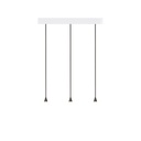 Austere-D1 3 RF100 BRASS frame + WHITE base 120CM / Driver incl. / dimmable (PUSH-DIM or 1-10V)3x 634LM 2700K CRI93 IP50