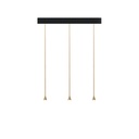 Austere-D1 3 RF100 GUNMETAL frame + BLACK base 120CM / Driver incl. / dimmable (PUSH-DIM or 1-10V)3x 634LM 2700K CRI93 IP50