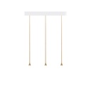 Austere-D1 3 RF100 GUNMETAL frame + WHITE base 120CM / Driver incl. / dimmable (PUSH-DIM or 1-10V)3x 634LM 2700K CRI93 IP50
