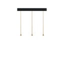 Austere-D1 3 RF75 GUNMETAL frame + BLACK base 120CM / Driver incl. / dimmable (TRIAC/IGBT)3x 634LM 2700K CRI93 IP50