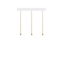 Austere-D1 3 RF75 GUNMETAL frame + WHITE base 120CM / Driver incl. / dimmable (PUSH-DIM or 1-10V)3x 634LM 2700K CRI93 IP50