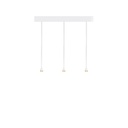 Austere-D1 3 RF75 NICKEL frame + WHITE base 120CM / Driver incl. / dimmable (PUSH-DIM or 1-10V)3x 634LM 2700K CRI93 IP50