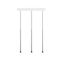 Austere-D1 3 RF75 BRONZE frame + WHITE base 120CM / Driver incl. / dimmable (PUSH-DIM or DALI)3x 634LM 2700K CRI93 IP50