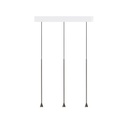 Austere-D1 3 RL79 GUNMETAL frame + BLACK base 120CM + BLACK cable 1000mm / Driver incl. / dimmable (PUSH-DIM or DALI)3x 634LM 2700K CRI93 IP50