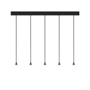 Austere-D2 5 RF100 BRASS frame + BLACK base 200CM / Driver incl. / dimmable (TRIAC/IGBT)5x 634LM 2700K CRI93 IP50
