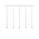 Austere-D2 5 RF100 GUNMETAL frame + WHITE base 200CM / Driver incl. / dimmable (TRIAC/IGBT)5x 634LM 2700K CRI93 IP50