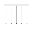 Austere-D2 5 RF100 BRASS frame + WHITE base 200CM / Driver incl. / dimmable (PUSH-DIM or 1-10V)5x 634LM 2700K CRI93 IP50