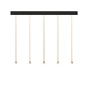 Austere-D2 5 RF100 GUNMETAL frame + BLACK base 200CM / Driver incl. / dimmable (PUSH-DIM or 1-10V)5x 634LM 2700K CRI93 IP50