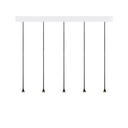Austere-D2 5 RF100 BRONZE frame + WHITE base 200CM / Driver incl. / dimmable (PUSH-DIM or 1-10V)5x 634LM 2700K CRI93 IP50