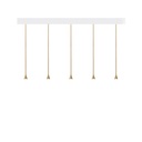 Austere-D2 5 RF100 GUNMETAL frame + WHITE base 200CM / Driver incl. / dimmable (PUSH-DIM or DALI)5x 634LM 2700K CRI93 IP50