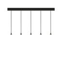 Austere-D2 5 RF75 BRASS frame + BLACK base 200CM / Driver incl. / dimmable (TRIAC/IGBT)5x 634LM 2700K CRI93 IP50