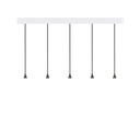 Austere-D2 5 RF75 BRASS frame + WHITE base 200CM / Driver incl. / dimmable (PUSH-DIM or 1-10V)5x 634LM 2700K CRI93 IP50