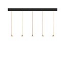 Austere-D2 5 RF75 GUNMETAL frame + BLACK base 200CM / Driver incl. / dimmable (PUSH-DIM or 1-10V)5x 634LM 2700K CRI93 IP50