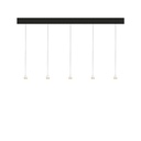 Austere-D2 5 RF75 NICKEL frame + BLACK base 200CM / Driver incl. / dimmable (PUSH-DIM or 1-10V)5x 634LM 2700K CRI93 IP50