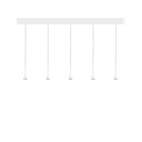 Austere-D2 5 RF75 NICKEL frame + WHITE base 200CM / Driver incl. / dimmable (PUSH-DIM or 1-10V)5x 634LM 2700K CRI93 IP50
