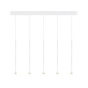 Austere-D2 5 RL79 BLACK frame + BLACK base 200CM + BLACK cable 1000mm / Driver incl. / dimmable (PUSH-DIM or 1-10V)5x 634LM 2700K CRI93 IP50