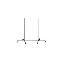 Austere-Suspension 1+ RF100 BLACK / Center: L.750 End: L.500 Side: L.500 (Driver, Base, Canopy & Cover EXCL.)6x 634LM 2700K CRI93 IP50