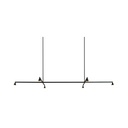Austere-Suspension 1+ SU RF75 NICKEL / Center: L.750 End: L.250 Side: L.250 (Driver, Base, Canopy & Cover EXCL.)6x 634LM 2700K CRI93 IP50