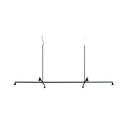 Austere-Suspension 1+ SU RL79 BRASS / Center: L.750 End: L.250 Side: L.500 / BLACK powercord & steelcable (Driver, Base, Canopy & Cover EXCL.)6x 634LM 2700K CRI93 IP50