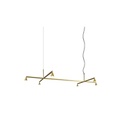 Austere-Suspension 1+ SU RS16 GUNMETAL / Center: L.500 End: L.500 Side: L.500 / BLACK powercord & steelcable (Driver, Base, Canopy & Cover EXCL.)6x 634LM 2700K CRI93 IP50