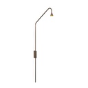 Austere-Table NICKEL frame with UK Plugdriver & Push button dimmer 634LM 2700K CRI93 IP40
