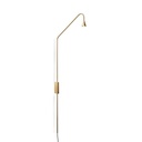 Austere-Wall push built-in BRASS / PUSH-DIM button on base / Driver excl. 634LM 2700K CRI93 IP40