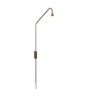 Austere-Wall push plug BRONZE frame with AU Plugdriver / PUSH-DIM button on base634LM 2700K CRI93 IP40