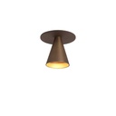 Austere-Wall push plug BRONZE frame with UK Plugdriver / PUSH-DIM button on base634LM 2700K CRI93 IP40