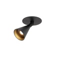 Austin 2 up Adjustable Rounded BLACK base + BLACK frame / 2700K / Driver incl. / dimmable (TRIAC/IGBT)  634LM 2700K CRI93 IP40