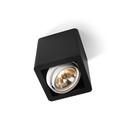 R07 up BLACK frame + WHITE int. + WHITE ring / Transf. incl. / Bulb excl. / non-dimmable      IP20