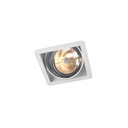 R07 up WHITE frame + BLACK int. + CHROME ring / Transf. incl. / Bulb excl. / non-dimmable      IP20