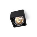 R110 up G53 LED BLACK frame + WHITE int. + CHROME ring / Transf. incl. / Bulb excl. / dimmable (TRIAC/IGBT)      IP20