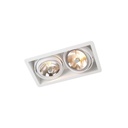 R110 up G53 LED WHITE frame + BLACK int. + WHITE ring / Transf. incl. / Bulb excl. / dimmable (TRIAC/IGBT)      IP20