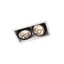 R110 up G53 LED WHITE frame + BLACK int. + BLACK ring / Transf. incl. / Bulb excl. / dimmable (TRIAC/IGBT)      IP20