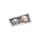 R110 up G53 LED WHITE frame + BLACK int. + CHROME ring / Transf. incl. / Bulb excl. / dimmable (TRIAC/IGBT)      IP20