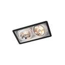 R110 up G53 LED BLACK frame + BLACK int. + WHITE ring / Transf. incl. / Bulb excl. / dimmable (TRIAC/IGBT)      IP20