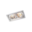 R111 in G53 WHITE ring + WHITE frame + WHITE int. / Transf. excl. / Bulbs excl.       IP20