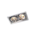 R111 in G53 CHROME ring + WHITE frame + WHITE int. / Transf. excl. / Bulbs excl.       IP20